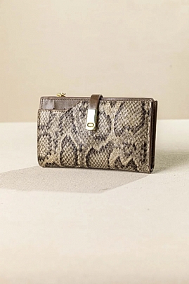 Fragola Γυναικείο Πορτοφόλι με μαγνητικό κλιπ PC335-cognac-snake<br /><br />