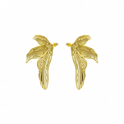 Προϊόν: Loisir Σκουλαρίκια Links ατσάλινα επίχρυσα φτερά Loisir Σκουλαρίκια Links ατσάλινα επίχρυσα φτερά