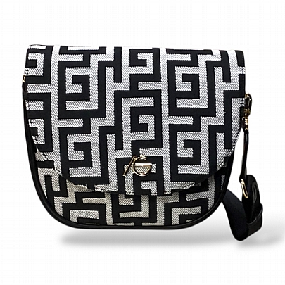 Προϊόν: Γυναικεία Τσάντα Χιαστί/Ώμου Ari Gorgio 2512-03 Black-White Γυναικεία Τσάντα Χιαστί/Ώμου Ari Gorgio 2512-03 Black-White