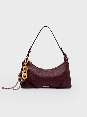 Nolah Τσάντα ώμου & χιαστί Lina Burgundy Light Gold