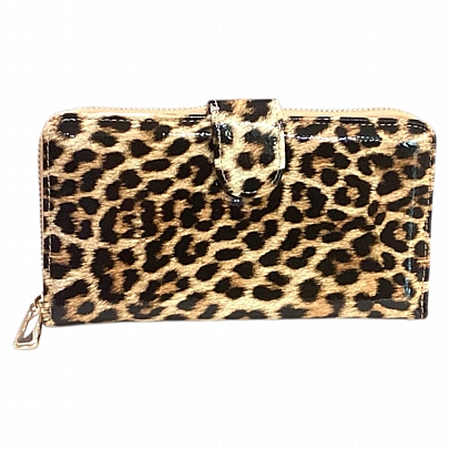 ESLEE Γυναικείο Πορτοφόλι Λεοπάρ F6193 Beige