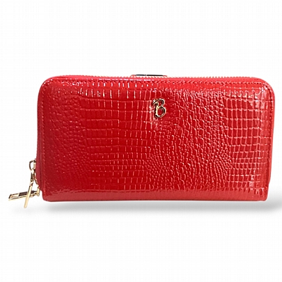 Γυναικείο Πορτοφόλι με διπλό φερμουάρ F1011 Red