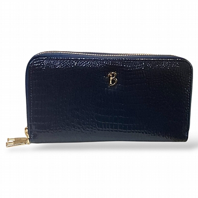 Γυναικείο Πορτοφόλι με διπλό φερμουάρ F1011 Blue