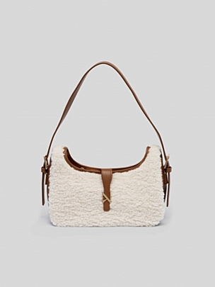 Nolah Τσάντα Ώμου Sheepy Offwhite Brown