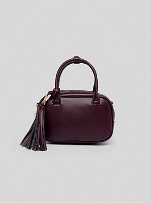 Nolah Τσάντα ώμου & χιαστί Laura Burgundy Gold