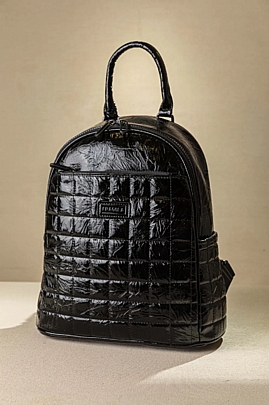 Fragola Μεγάλο μαλακό casual backpack FE230-black-shiny