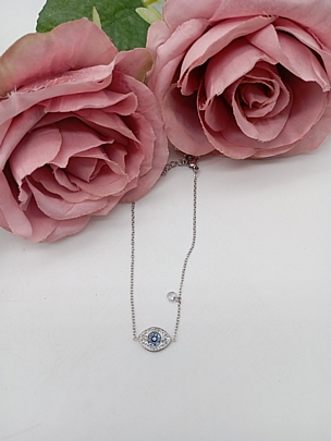 Βραχιόλι ατσάλινο ασημί ματάκι 4677 Silver