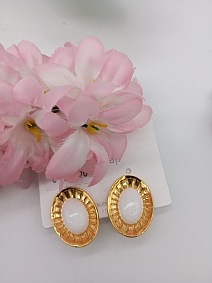 Σκουλαρίκια στρόγγυλα Vintage-inspired 6280 Gold