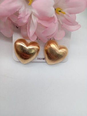 Σκουλαρίκια καρφωτά Χρυσές Καρδιές 6237 Gold