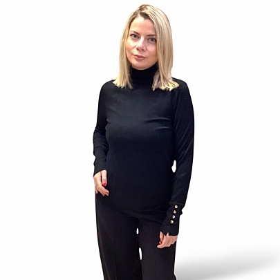 Μακρυμάνικη μπλούζα ζιβάγκο Black.
