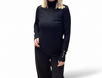 Μακρυμάνικη μπλούζα ζιβάγκο Black.<br />