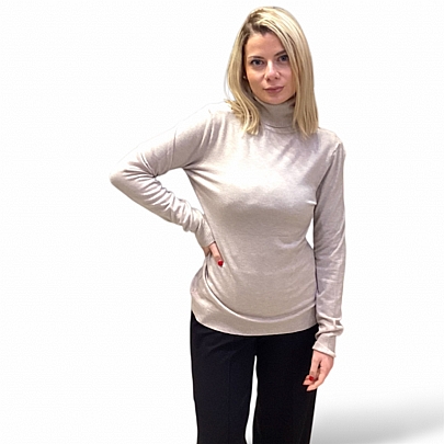 Μακρυμάνικη μπλούζα ζιβάγκο Beige.
