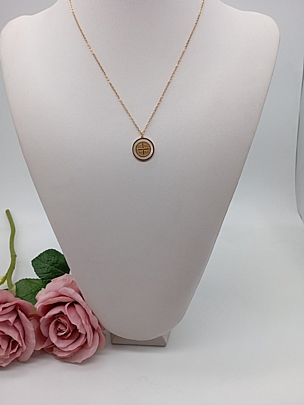 Κολιέ Χρυσό Φυλαχτό Αγίου Βενεδίκτου 9493 Gold