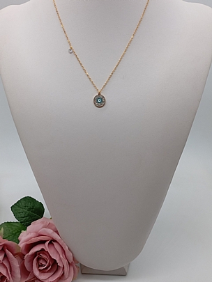 Κολιέ ατσάλινο Ματάκι στρόγγυλο 1584 Gold