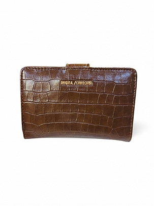 Regina Schrecker Γυναικείο Πορτοφόλι Κροκό RS6605 Brown