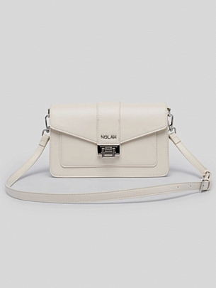 Nolah Τσάντα Χιαστί Ώμου Danny Offwhite – Silver