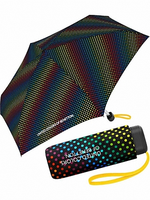 Benetton Ομπρέλα Super Mini Χειροκίνητη 59065 Black