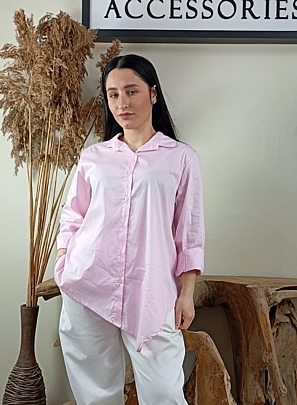 Πουκάμισο ασύμμετρο 41915 Pink