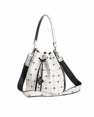 Pierro Τσάντα Πουγκί Eudora Monogram White