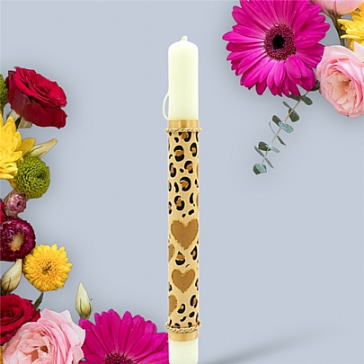 Προϊόν: Λαμπάδα κυλινδρική με λεοπάρ καρδούλες LA26848 Λεοπάρ Λαμπάδα κυλινδρική με λεοπάρ καρδούλες LA26848 Λεοπάρ