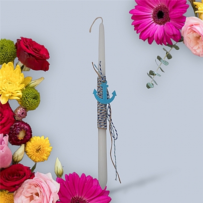 Προϊόν: Λαμπάδα με γαλάζια άγκυρα LA1211 Άγκυρα Λαμπάδα με γαλάζια άγκυρα LA1211 Άγκυρα