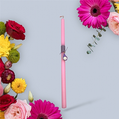 Λαμπάδα με μοβ μάτι LA1220 PINK