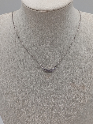 Κολιέ ατσάλινο ασημί φτερά αγγέλου 1204 Silver