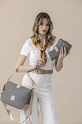 Fragola γυναικεία τσάντα ώμου-χιαστί CA17-beige-nude