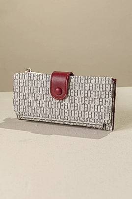 Fragola Πορτοφόλι με γλώσσα μεγάλου μεγέθους PC401-fh-beige-red<br /><br /><br />