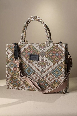 Fragola Μεγάλη υφασμάτινη Tote Bag TEX-B115-green-traditional