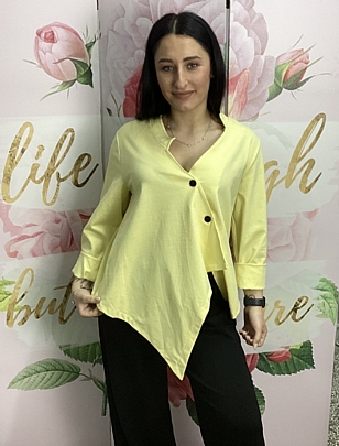 Πουκάμισο ασύμμετρο 04911 YELLOW