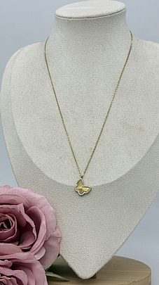 Προϊόν: Κολιέ ατσάλινο πεταλούδα με στρας 1248 Gold Κολιέ ατσάλινο πεταλούδα με στρας 1248 Gold