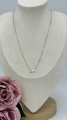 Κολιέ ατσάλινο σε σχήμα του Άπειρου 1243 Silver