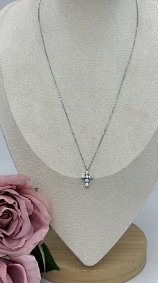 Προϊόν: Κολιέ ατσάλινο Σταυρός με στρας 1251 Silver Κολιέ ατσάλινο Σταυρός με στρας 1251 Silver