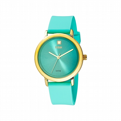 Loisir Ρολόι New Popsicle με τιρκουάζ λουράκι σιλικόνης και τιρκουάζ καντράν