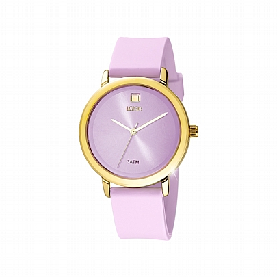 Loisir Ρολόι New Popsicle με μωβ λουράκι σιλικόνης και μωβ καντράν