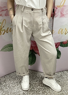 ΓΥΝΑΙΚΕΙΟ ΠΑΝΤΕΛΟΝΙ ΜΕ ΠΙΕΤΕΣ ΚΟΥΜΠΙ ΚΑΙ ΛΑΣΤΙΧΟ 4720 BEIGE