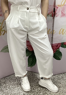 ΓΥΝΑΙΚΕΙΟ ΠΑΝΤΕΛΟΝΙ ΜΕ ΠΙΕΤΕΣ ΚΟΥΜΠΙ ΚΑΙ ΛΑΣΤΙΧΟ 4720 WHITE