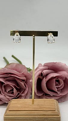 Σκουλαρίκια ατσάλινα χειροποίητα σχέδιο δάκρυ RHS2733 ΧΡΥΣΟ