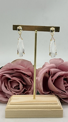 Σκουλαρίκια ατσάλινα χειροποίητα κρεμαστά RHS2736 Gold