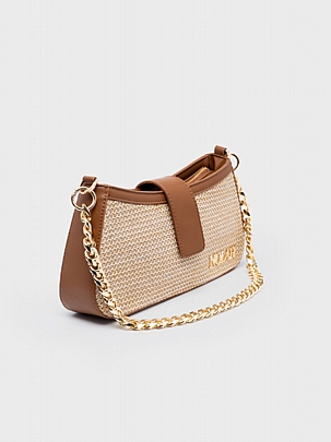 Nolah Τσάντα Χιαστί Ώμου Riviera Beige-Brown