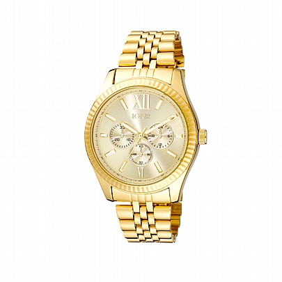 Loisir Ρολόι Speedway με επίχρυσο ατσάλινο μπρασελέ και χρυσό καντράν