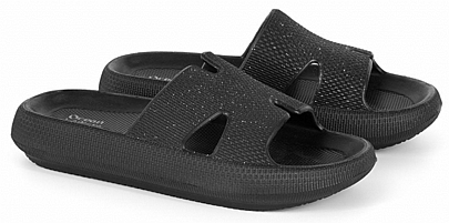 Ocean Addicts Γυναικείες Παντόφλες με Στρας 123153 Black