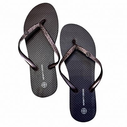 Ocean Addicts Γυναικείες Σαγιονάρες Με Στρας 10116 Brown