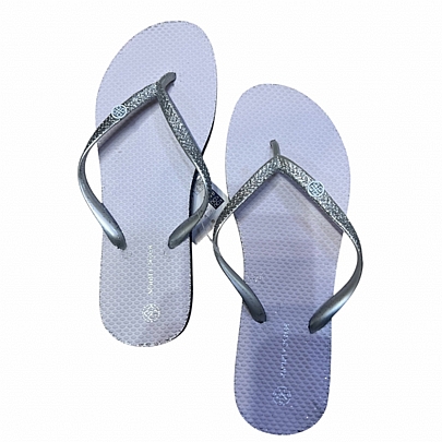 Ocean Addicts Γυναικείες Σαγιονάρες Με Στρας 10109 White