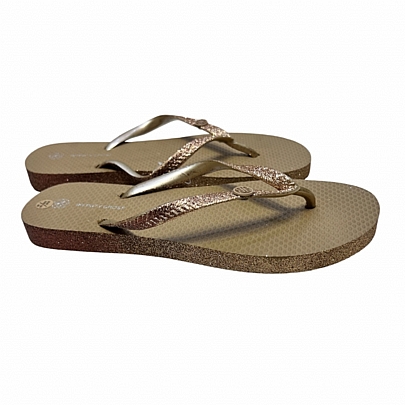 Ocean Addicts Γυναικείες Σαγιονάρες Με Στρας 10109 Brown