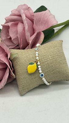 Βραχιόλι χειροποίητο με χάντρες και σχέδιο παπάγια RH36591 gold