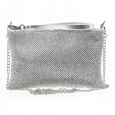 Verde Γυναικείο Τσαντάκι Βραδινό 01-1647 Silver