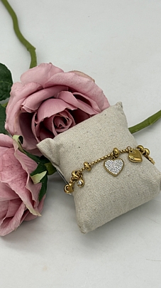 Προϊόν: Βραχιόλι Stainless Steel Charms, φεγγάρι, αστεράκι και καρδούλα 36923 Gold Βραχιόλι Stainless Steel Charms, φεγγάρι, αστεράκι και καρδούλα 36923 Gold