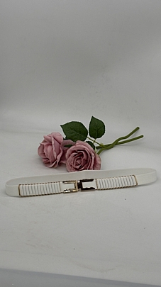 Γυναικεία Ζώνη με Λάστιχο FA-23662 white Gold
